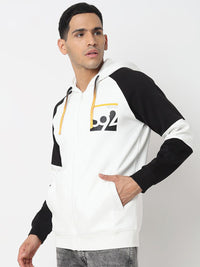 SPYKAR Graphic Printed Hooded Cotton Sweatshirt