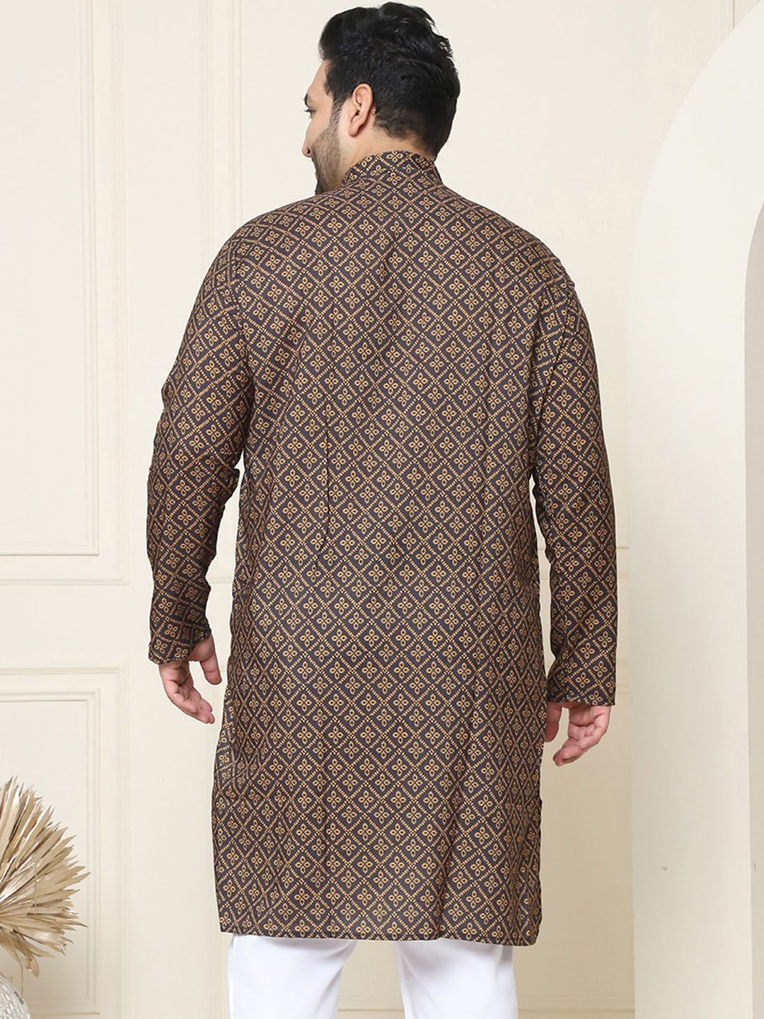 SOJANYA PLUS Motif Etnik Kapas Bercetak Kurta
