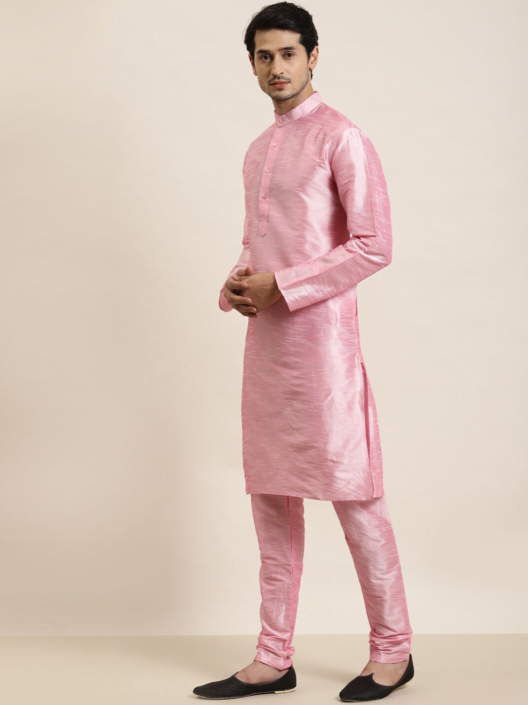 SOJANYA Mandarin Collar Regular Kurta With Pyjamas & Nehru Jacket