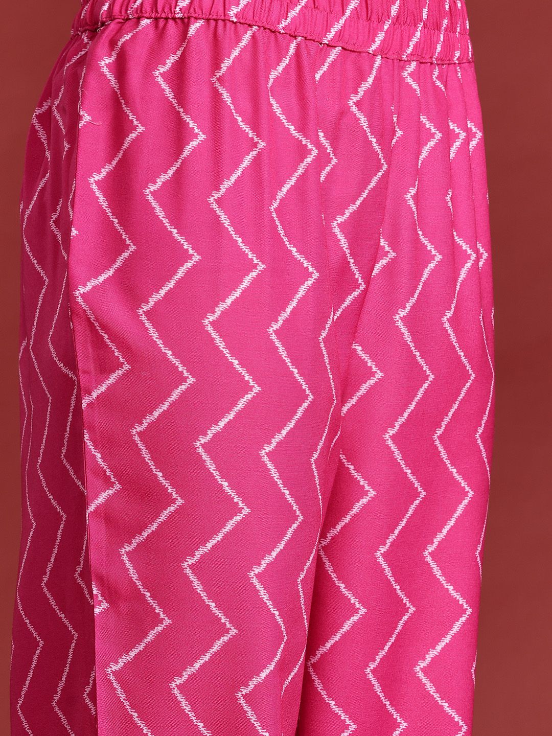 Anouk Geometric Printed Regular Kurta With Trousers & With Dupatta