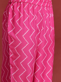 Anouk Geometric Printed Regular Kurta With Trousers & With Dupatta