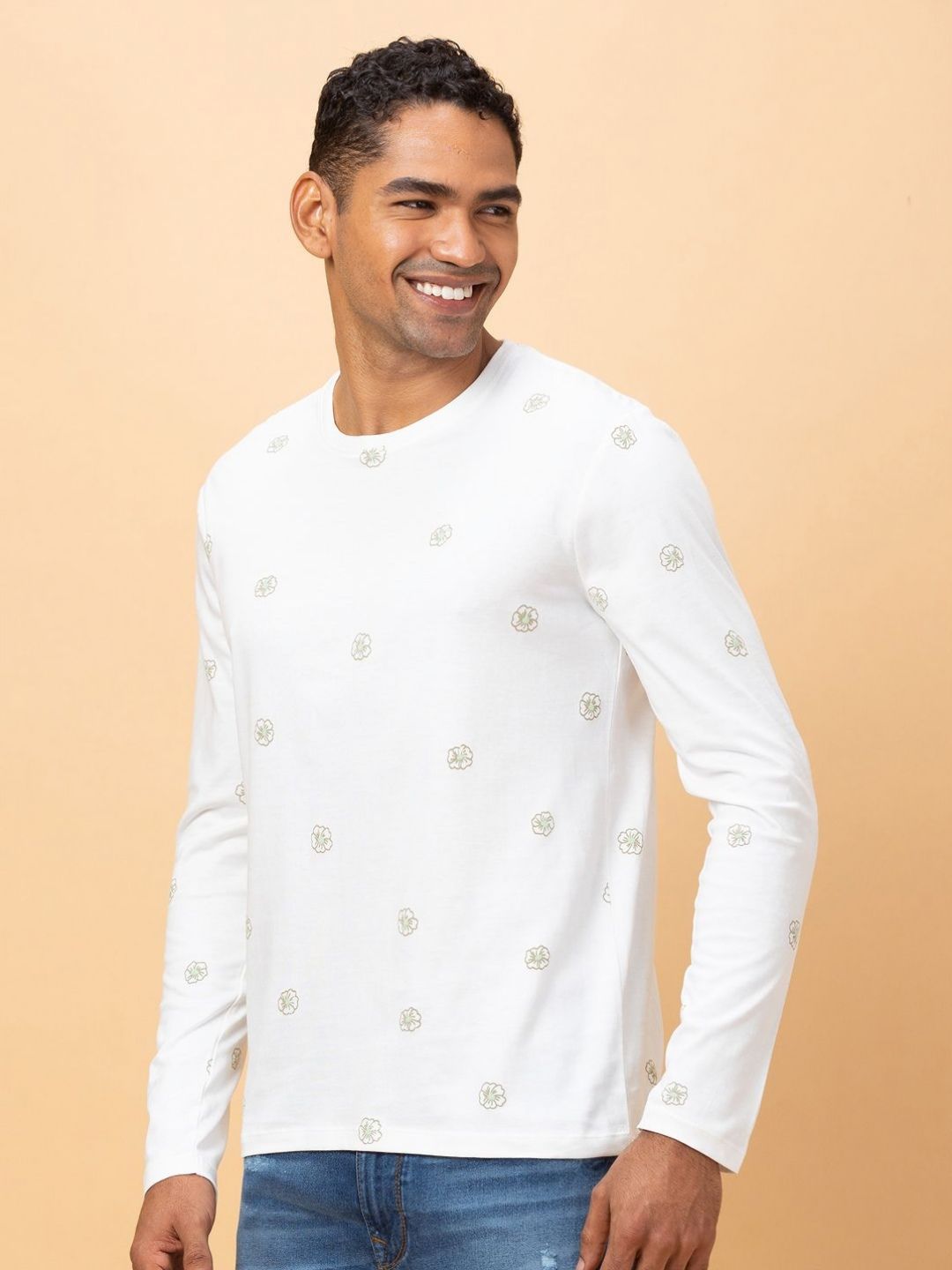 Being Human Men Printed Henley Neck T-shirt