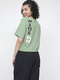 DressBerry Poolside Paradise Printed Boxy T-shirt