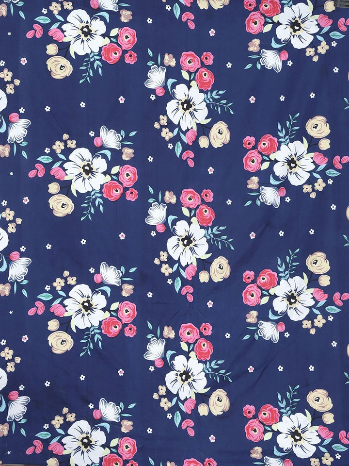 Myntra Elegant Homes Multicoloured Floral 300 TC Single Bedsheet with 1 Pillow Covers