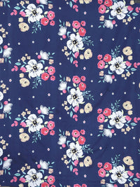 Myntra Elegant Homes Multicoloured Floral 300 TC Single Bedsheet with 1 Pillow Covers