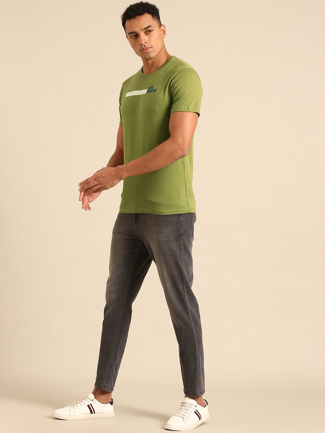 Being Human Pure Cotton T-shirt with Minimal Print