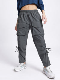 DressBerry Women Ruched Tie-Ups Cargo-Style Track Pants