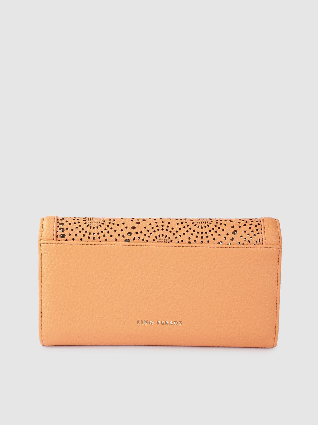 Lino Perros Women Laser Cut Detail Three Fold Wallet