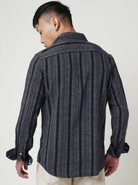 VASTRADO Men Classic Spread Collar Ethnic Motifs Printed Slim Fit Casual Shirt