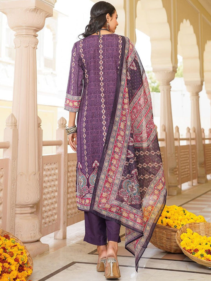 KALINI Women Ethnic Motifs Printed Kurta with Trousers & Dupatta