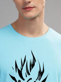 ADRO Men Typography Printed Raw Edge T-shirt