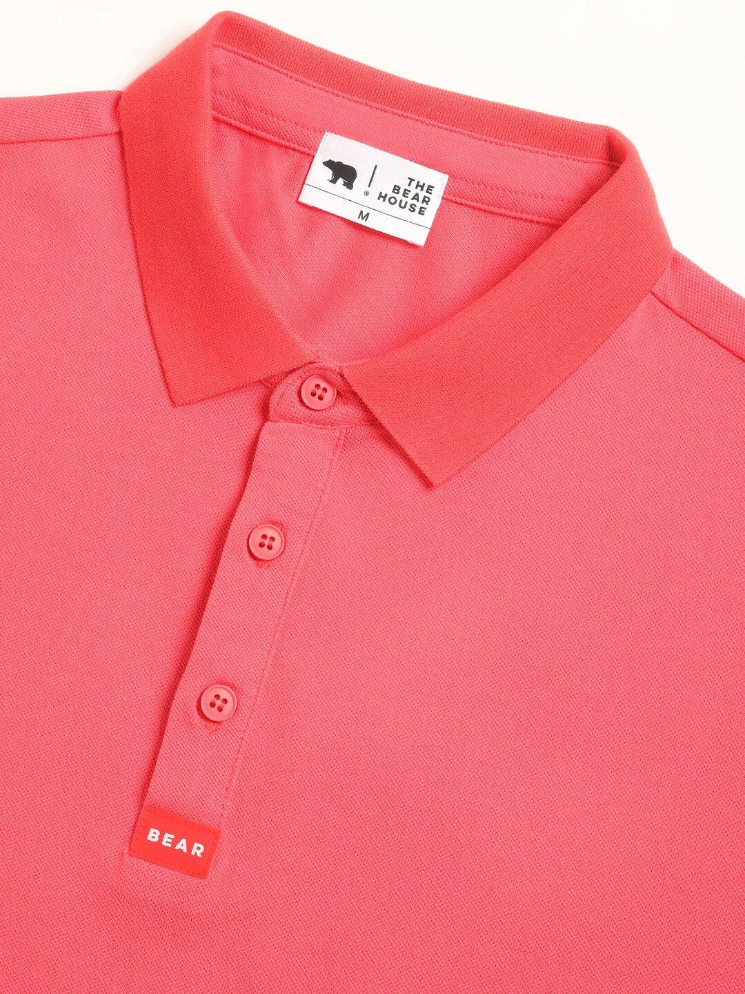 THE BEAR HOUSE Polo Collar Short Sleeves Slim Fit T-shirt