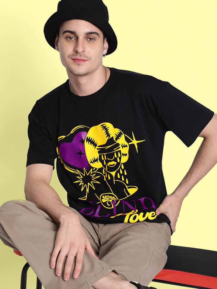 Bene Kleed Graphic Printed Round Neck Cotton Oversized T-shirt