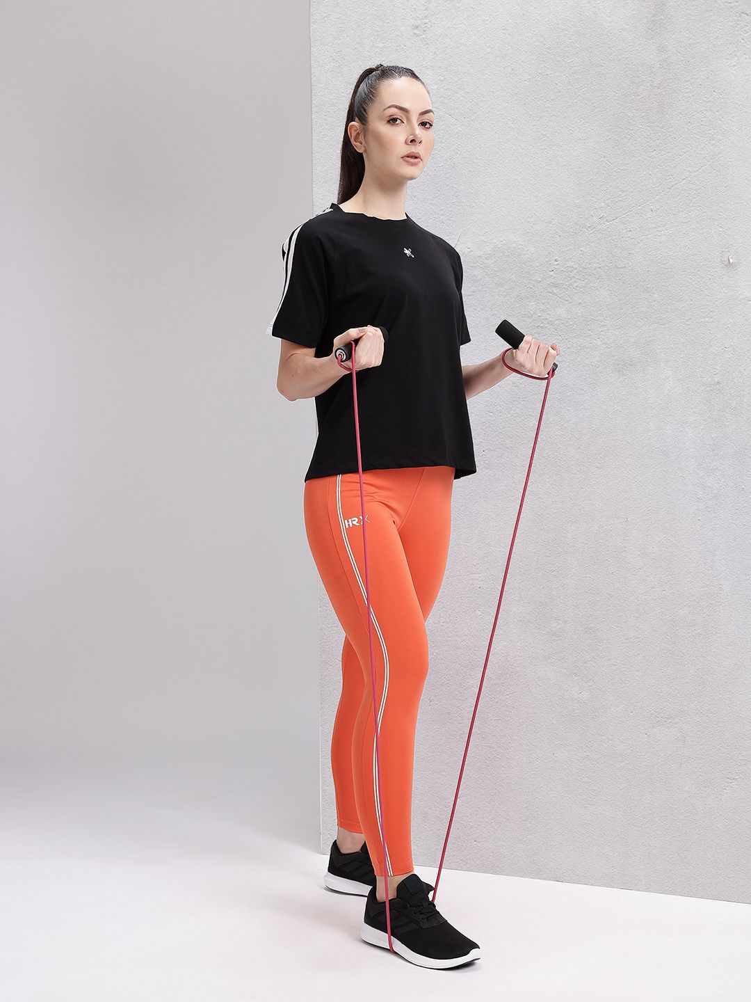 HRX by Hrithik Roshan Striped Training T-shirt