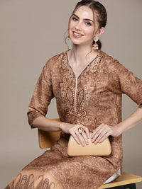Anouk Paisley Printed Kurta With Palazzos