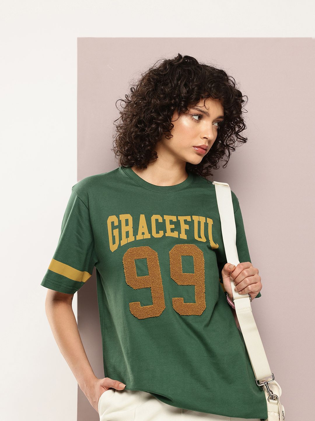 DILLINGER Women Oversized Puff Printed Tshirt