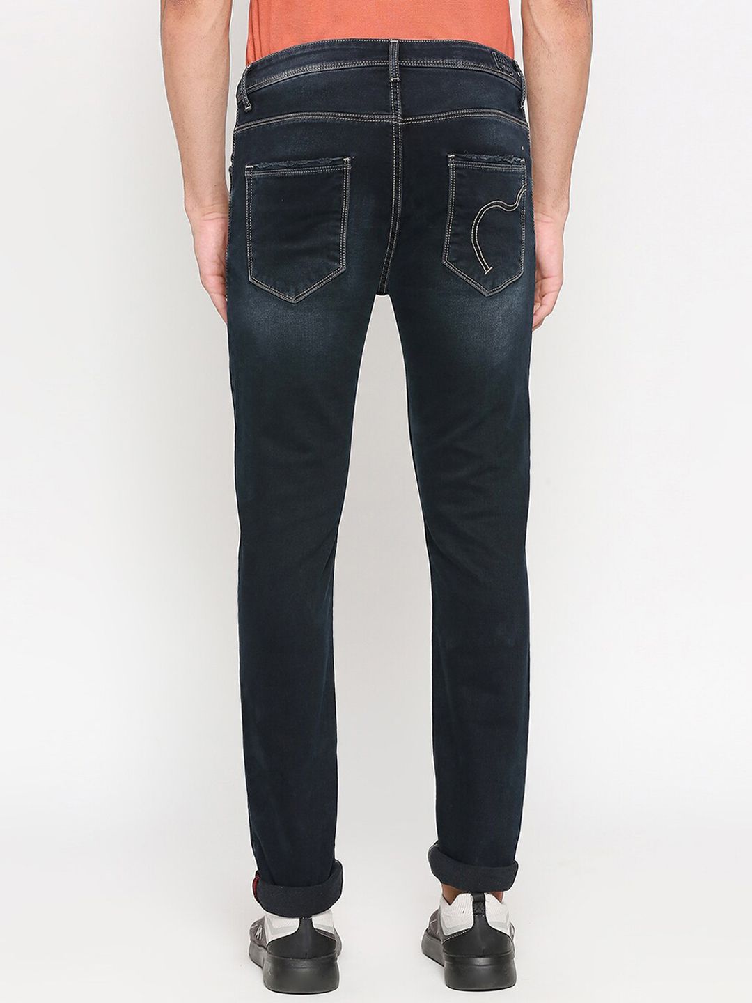 Being Human Men Slim Fit Mid-Rise Light Fade Clean Look Stretchable Jeans