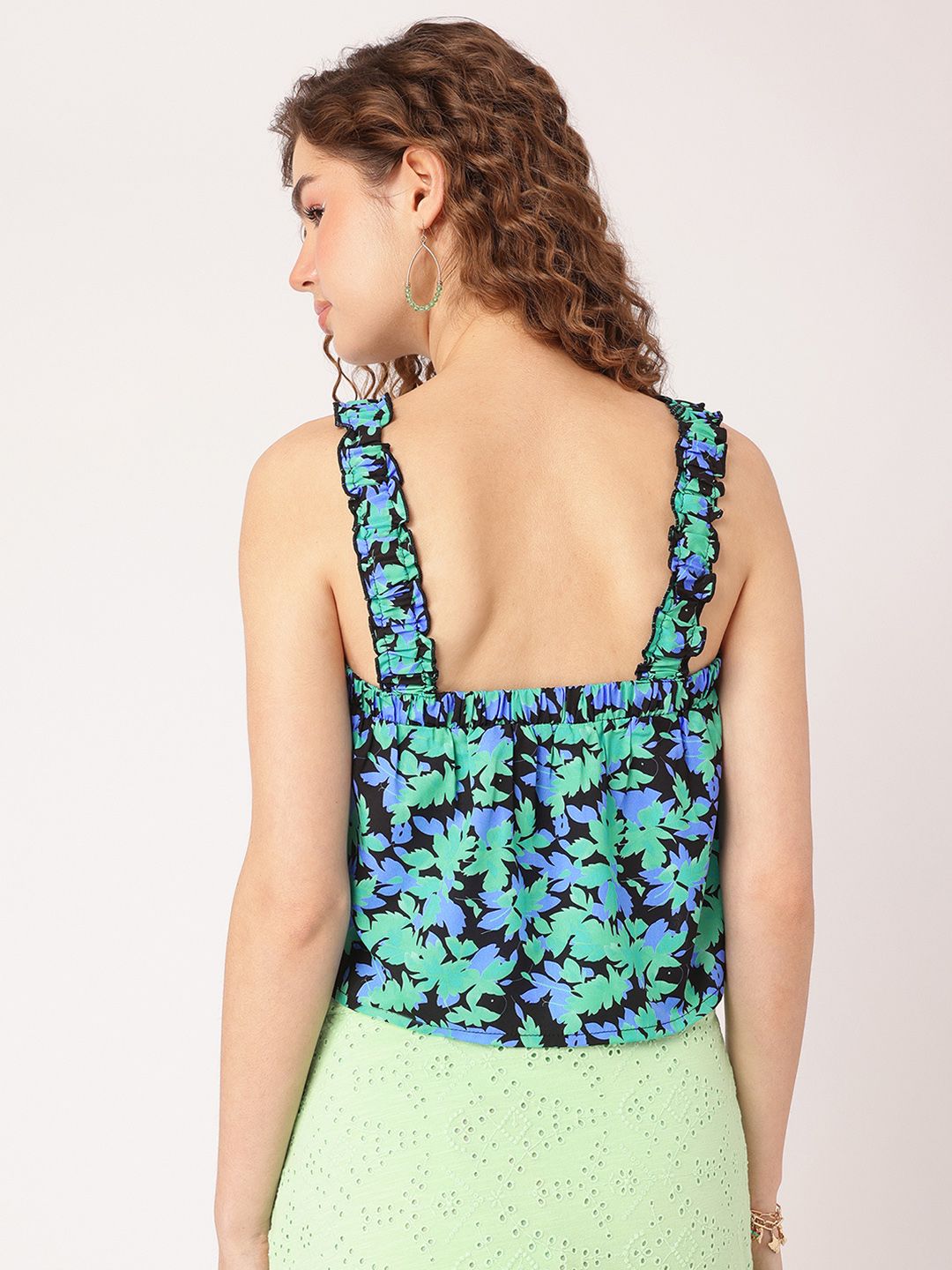 DressBerry Boho Blast Strappy Floral Crop Top