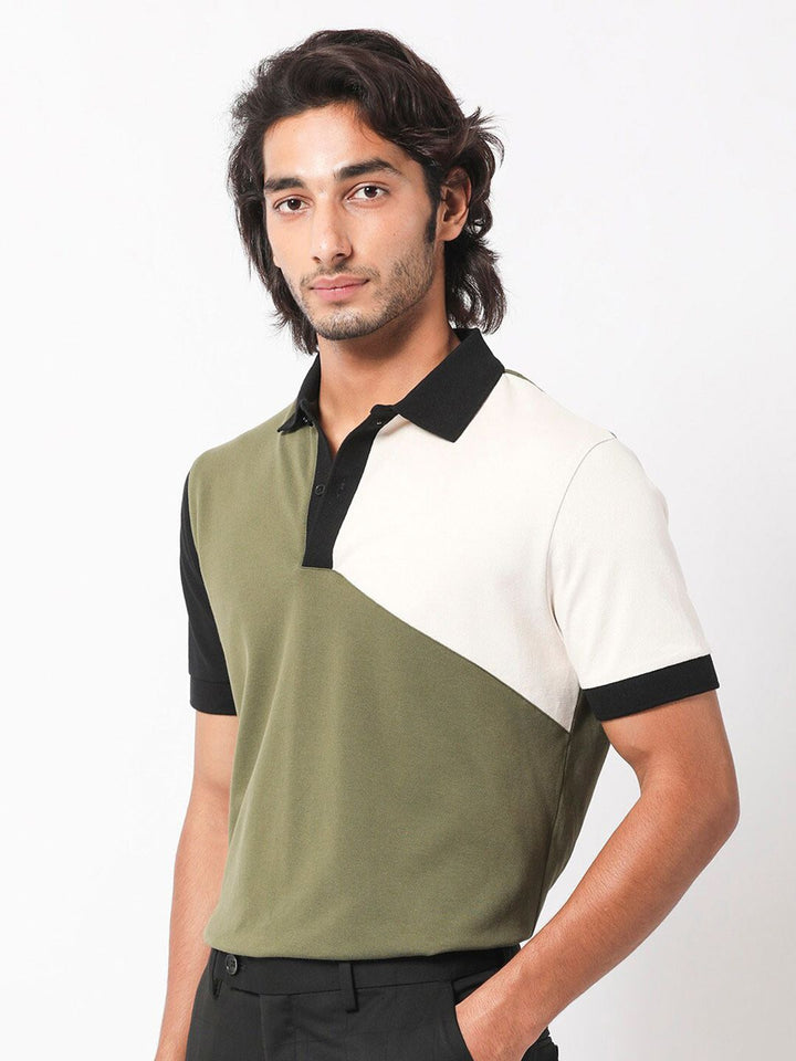 RARE RABBIT Men Rings-4 Slim Fit Solid Polo Collar T-Shirt