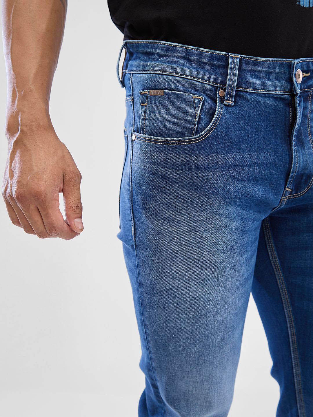 SPYKAR Men Mid Rise Stretchable Clean Look Jeans
