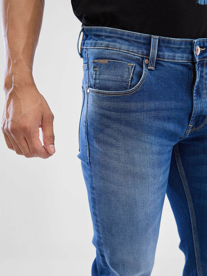 SPYKAR Men Mid Rise Stretchable Clean Look Jeans