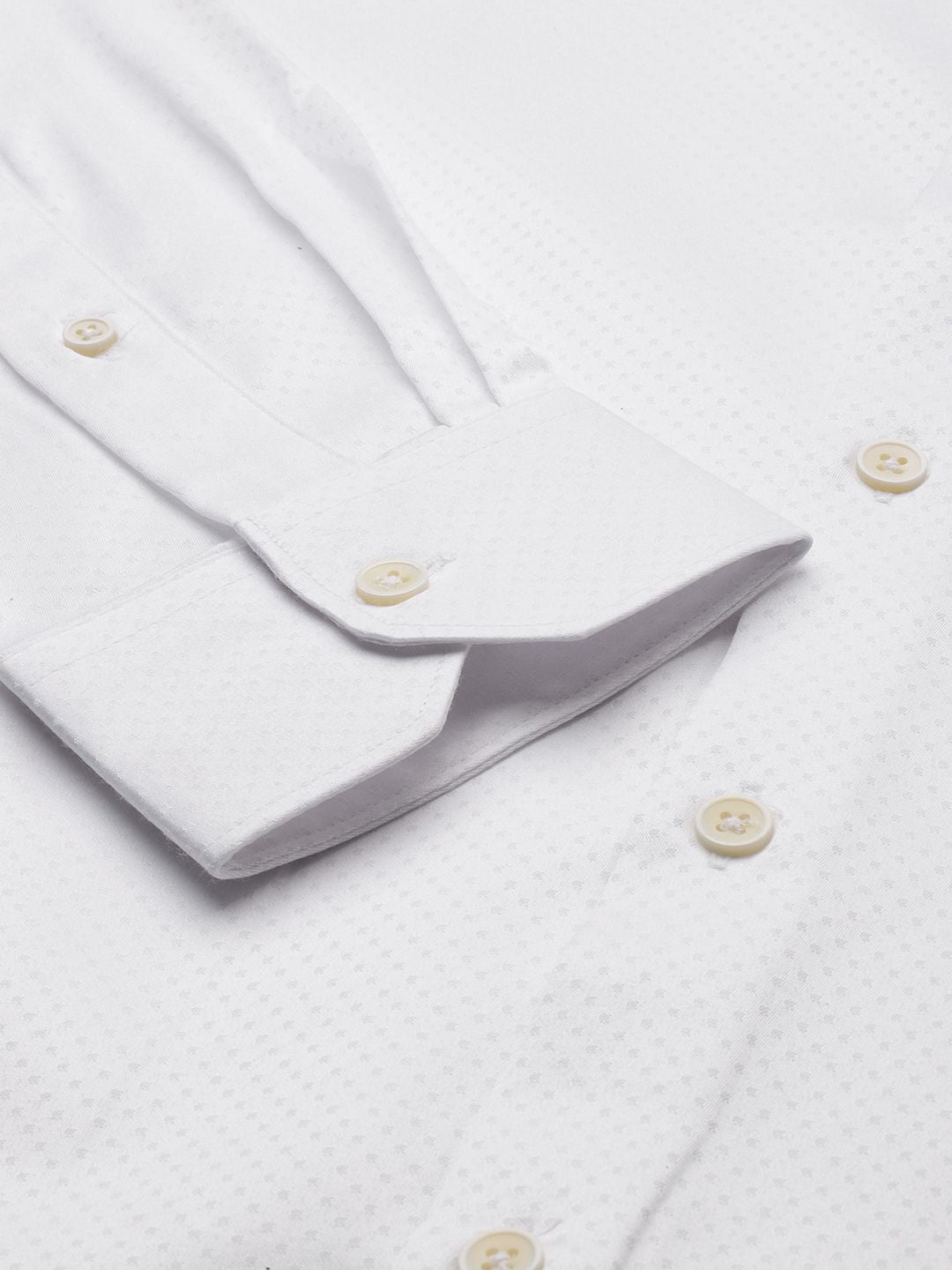 The Indian Garage Co. X Luxe Men Self Design Slim Fit Opaque Formal Shirt