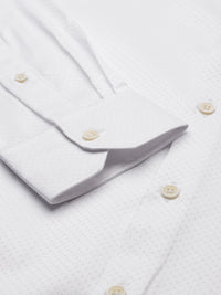 The Indian Garage Co. X Luxe Men Self Design Slim Fit Opaque Formal Shirt