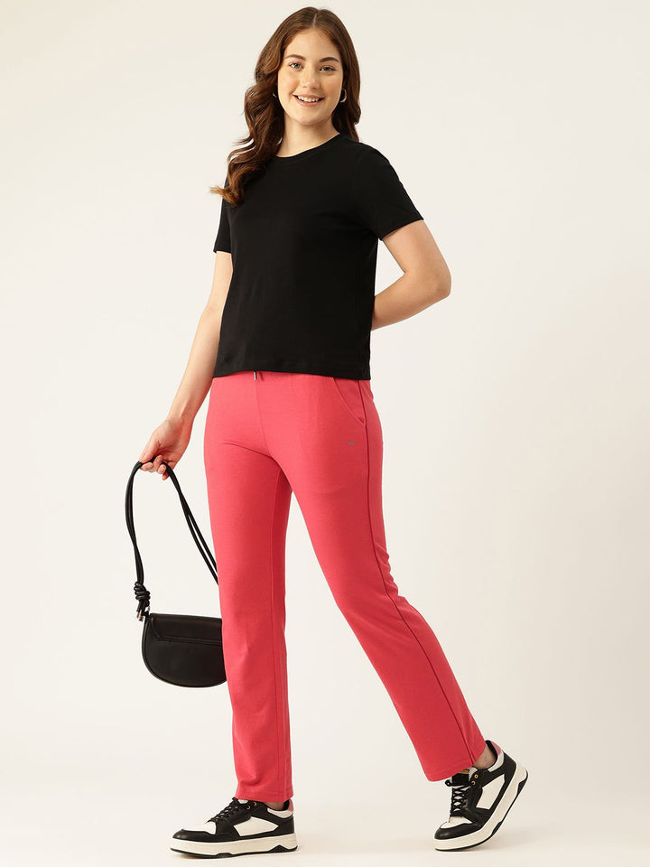 Monte Carlo Women Mid-Rise Regular Fit Track Pants with Reflective Elements