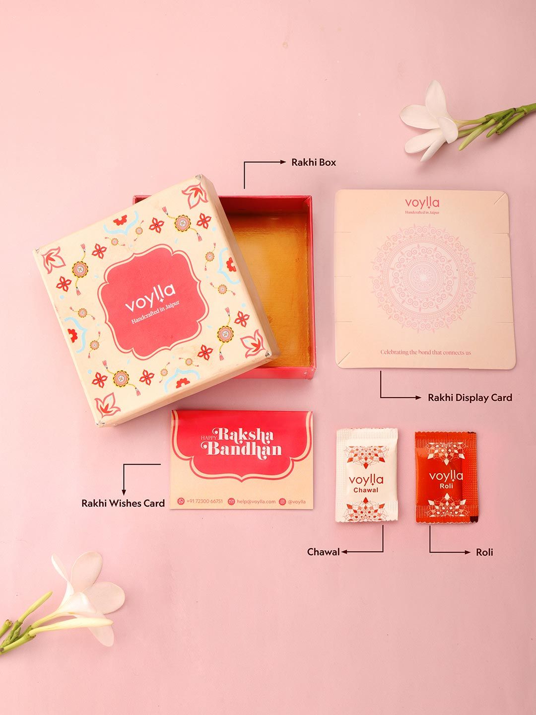 Voylla Red Enamel Dan Gold Rudra-Tilaka Rakhi Untuk Abang