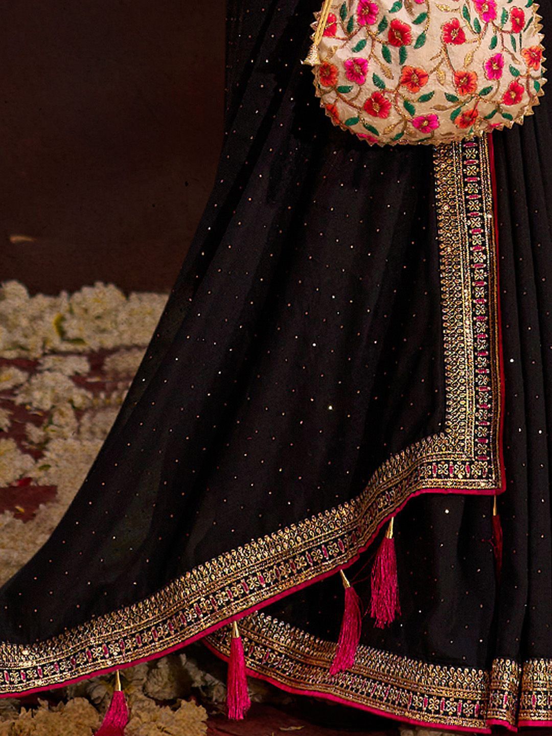 Saree mall Embellished Beads and Stones Sarees