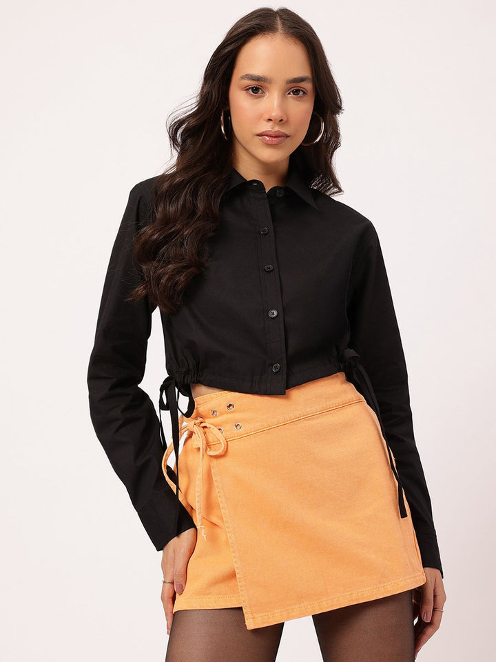 DressBerry Crop Craze Tie-Up Shirt