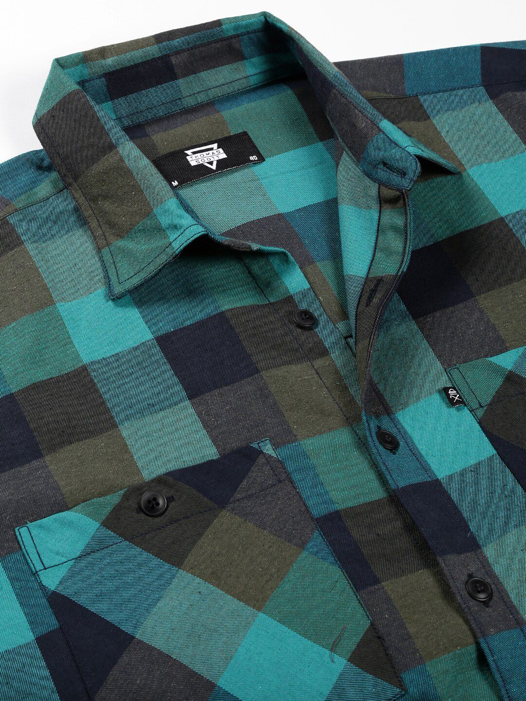 Thomas Scott Smart Checked Opaque Oversized Casual Shirt