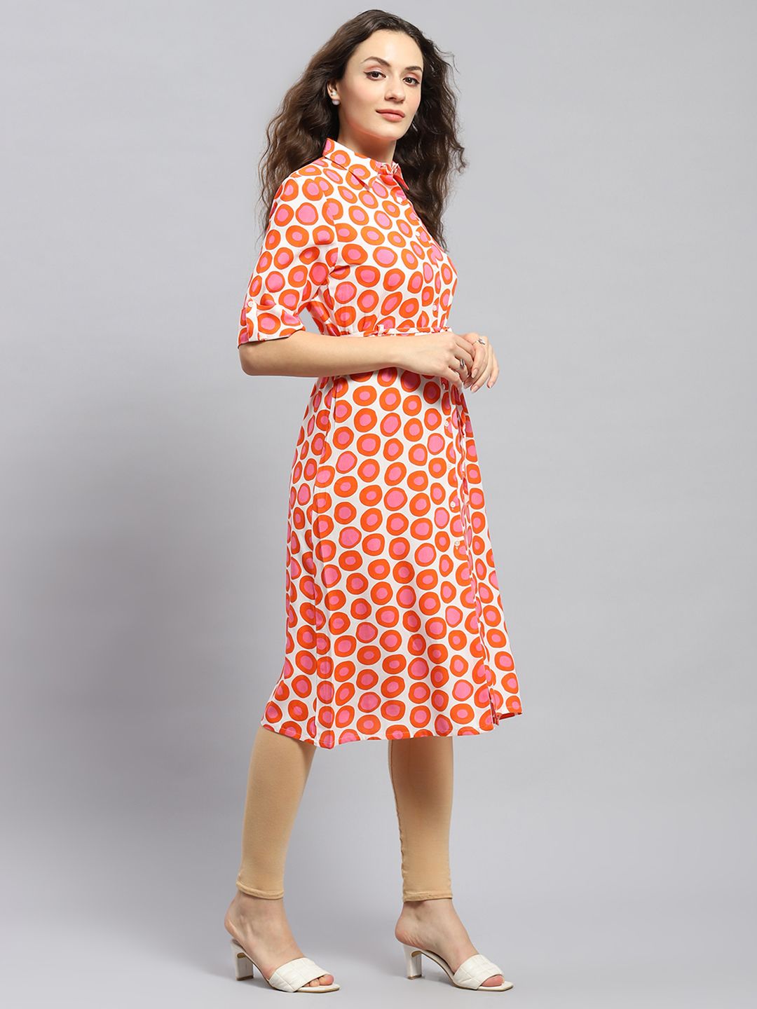 Monte Carlo Print Shirt Style Longline Tunic