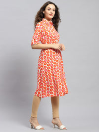 Monte Carlo Print Shirt Style Longline Tunic