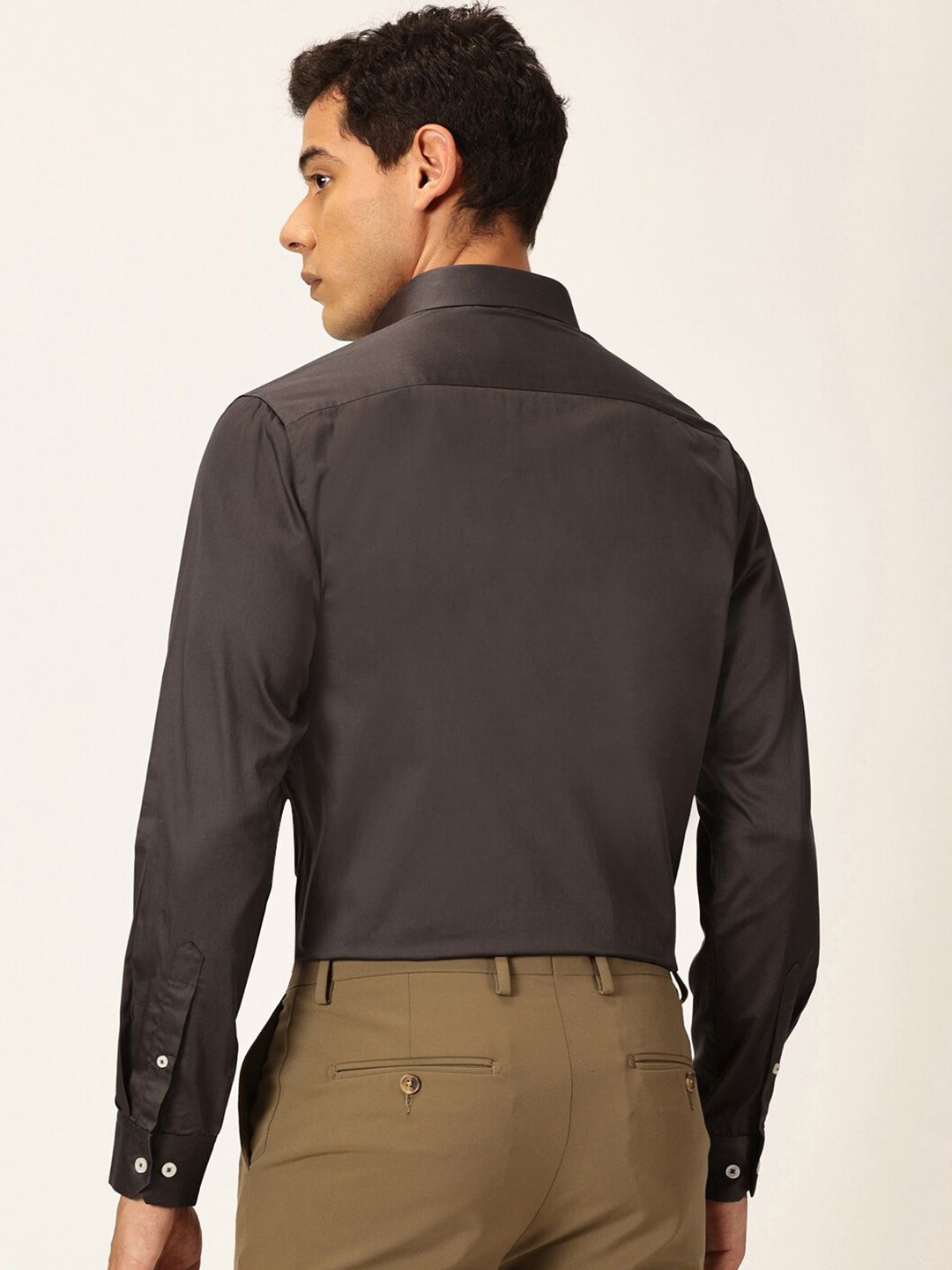 Thomas Scott Men Cotton Premium Slim Fit Opaque Formal Shirt