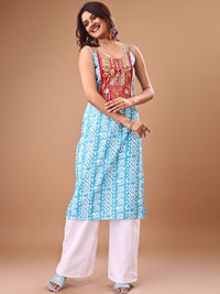 KALINI Women Printed Patchwork Kurta