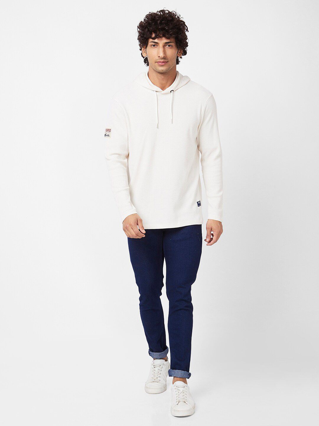 SPYKAR Hooded Neck Slim Fit Cotton Casual T-Shirt
