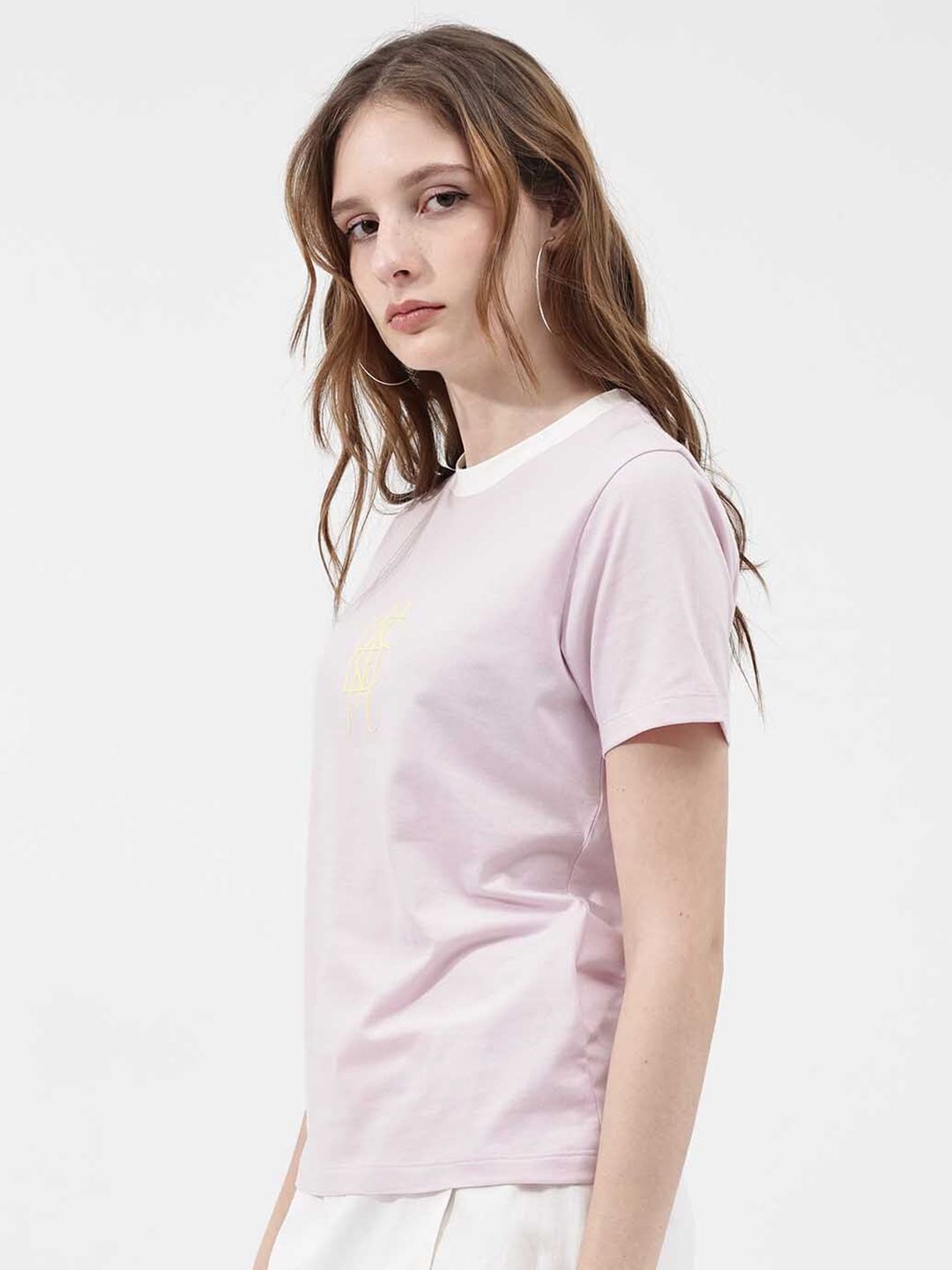 RAREISM Round Neck Cotton T-shirt