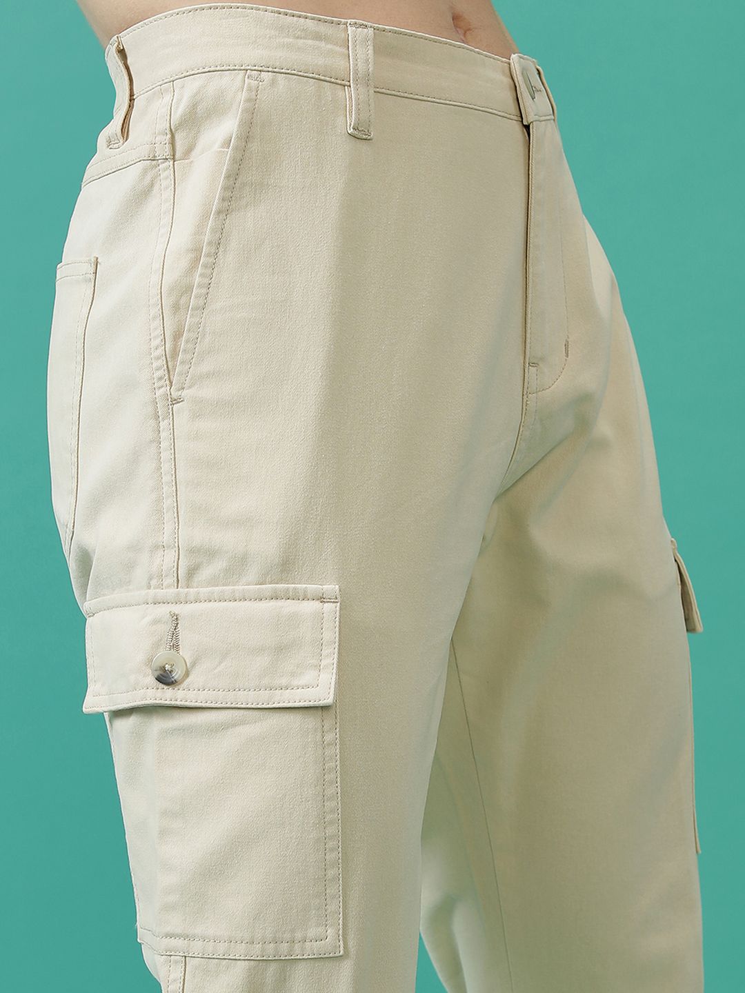 HIGHLANDER Men Cotton Cargo Trousers