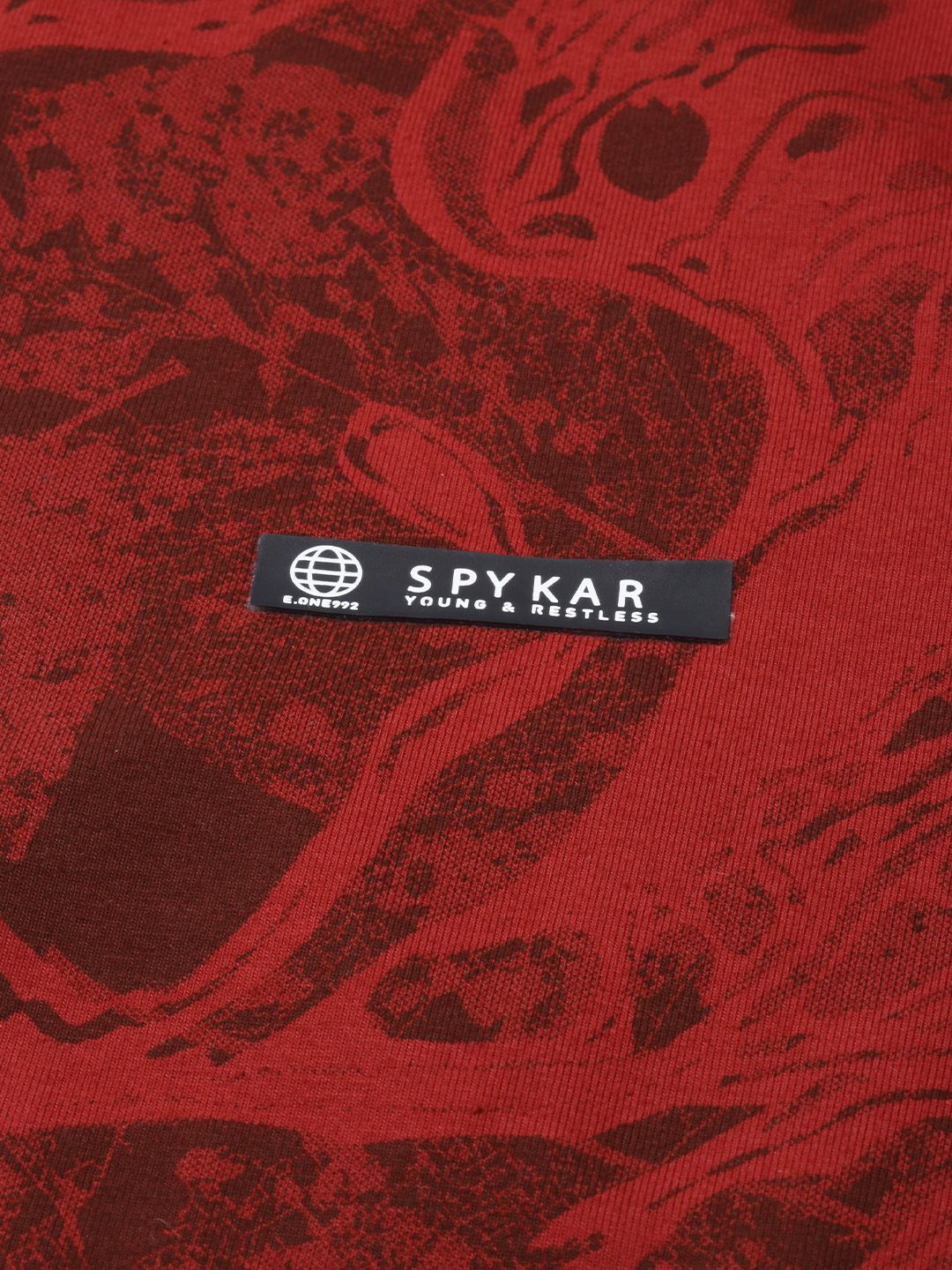 SPYKAR Printed Polo Collar Slim Fit T-shirt