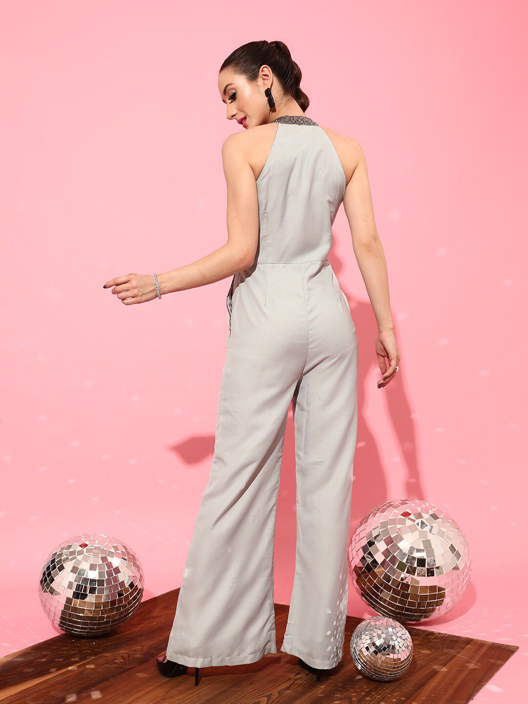 STREET 9 Women Grey Solid Jumpsuit