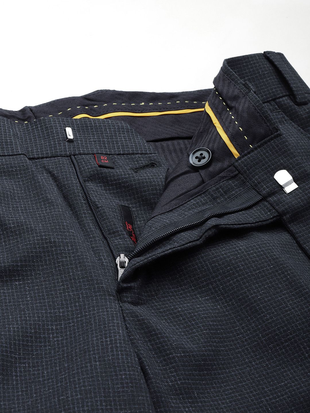 Raymond Men Checked Slim Fit Formal Trousers