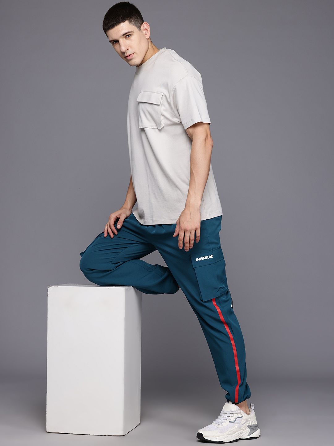 HRX by Hrithik Roshan Men Brand Logo Print Casual Joggers