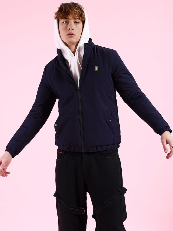 The Indian Garage Co Men Regular Fit Zip-Front Bomber Jacket