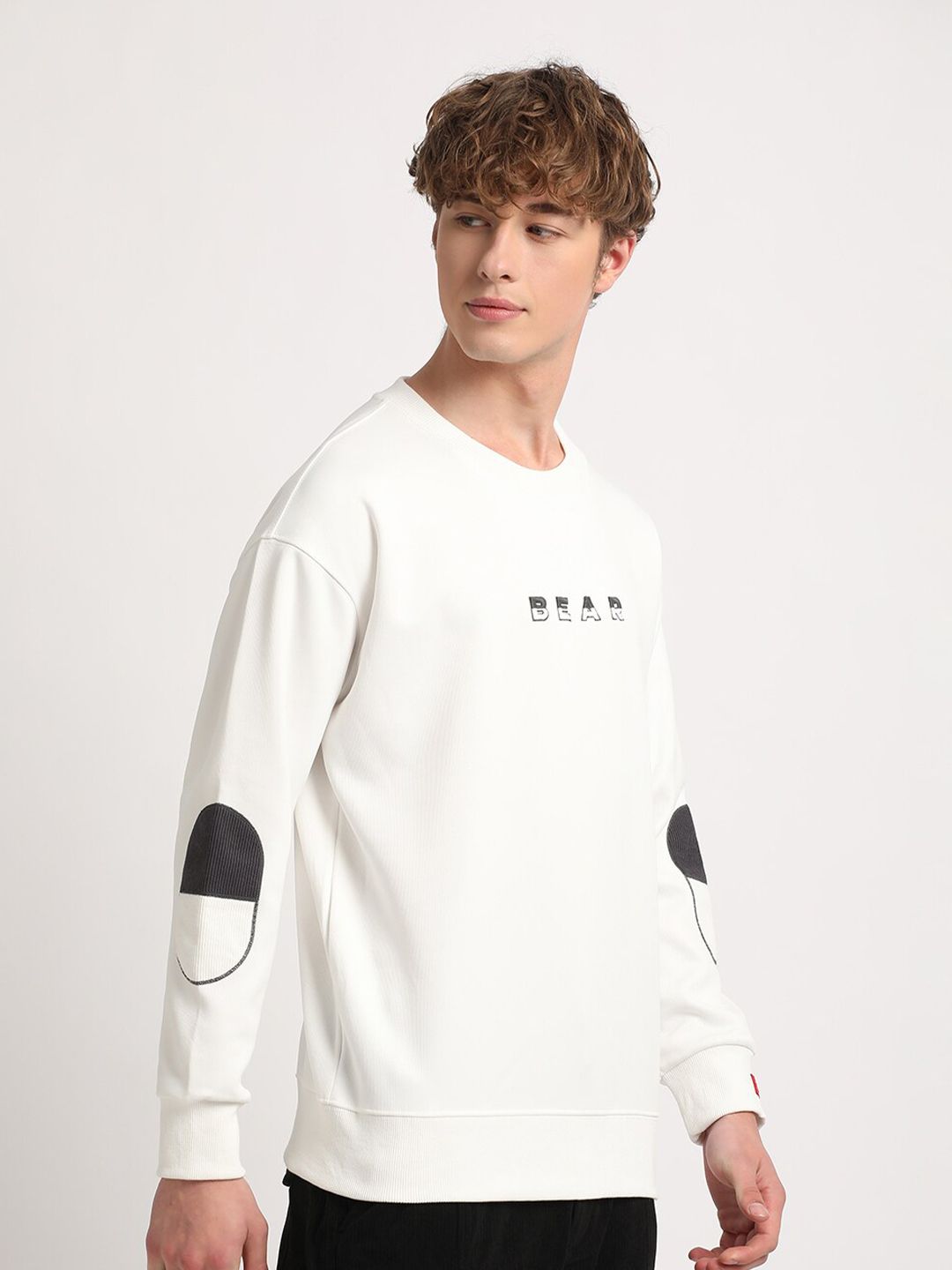 THE BEAR HOUSE Relaxed Fit Drop Shoulder Sleeves Pullover
