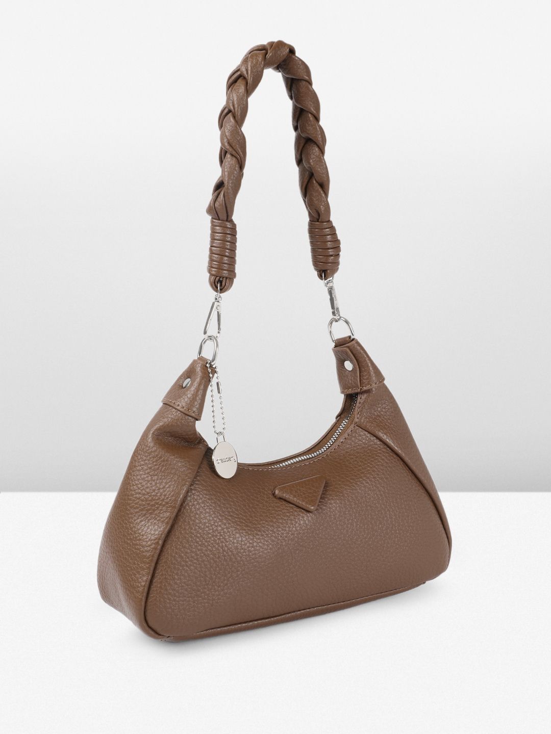 DressBerry Textured Structured Hobo Bag