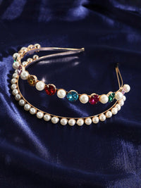 SOHI Beads & Stones Embellished Hairband
