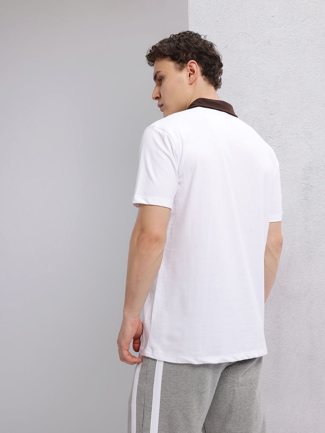 HRX by Hrithik Roshan Typography Print Polo Collar Lifestyle T-shirt with Contrast Collar