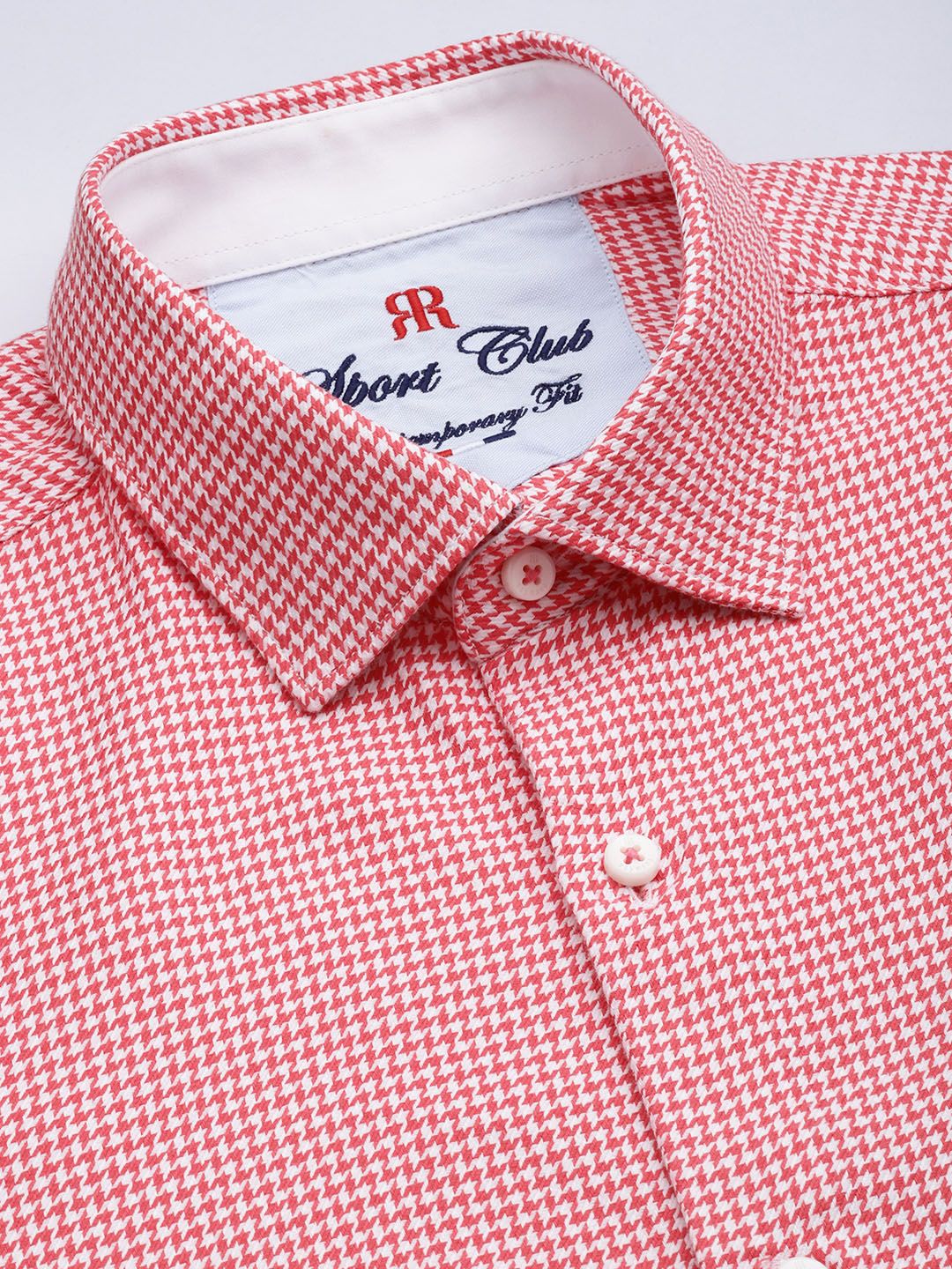 Raymond Contemporary Fit Abstract Printed Pure Cotton Semiformal Shirt