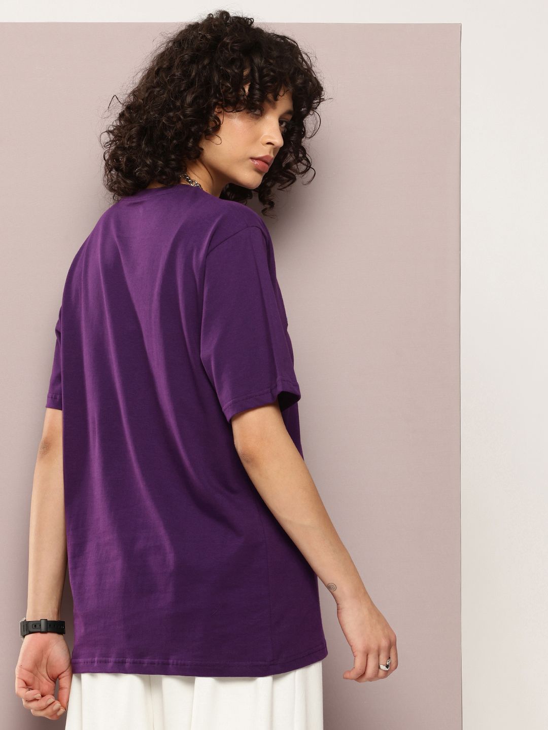 DILLINGER Women Oversized Short Sleeve Embroidery Tshirt